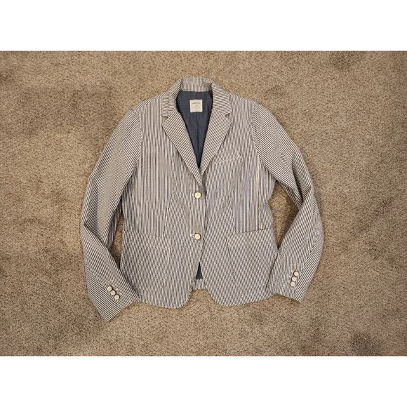 Kids Gap Blue White Stripe Academy Blazer Size 6 - Picture 5 of 6